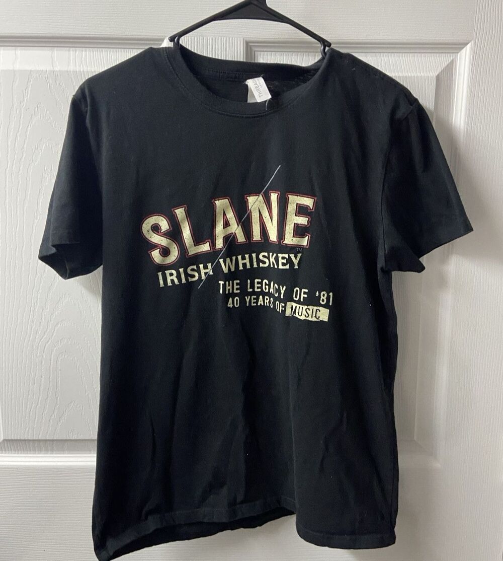 Slane Irish Whiskey T-shirt Small Black Crew Neck Short Sleeve